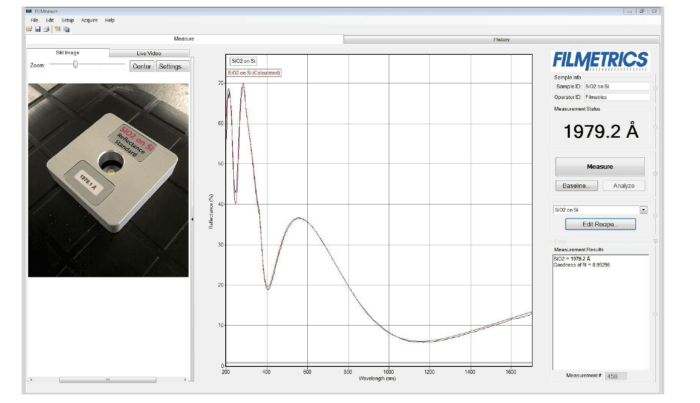硅上氧化硅測(cè)量厚度數(shù)據(jù)